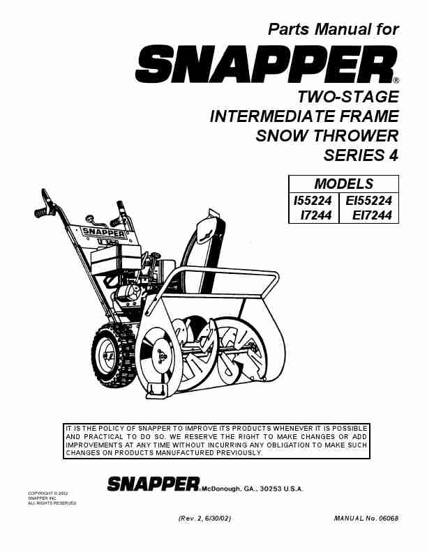 Snapper Snow Blower EI55224-page_pdf